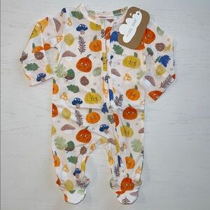 Angel Dear Autumn Pumpkin Footie 0-3 3-6 months